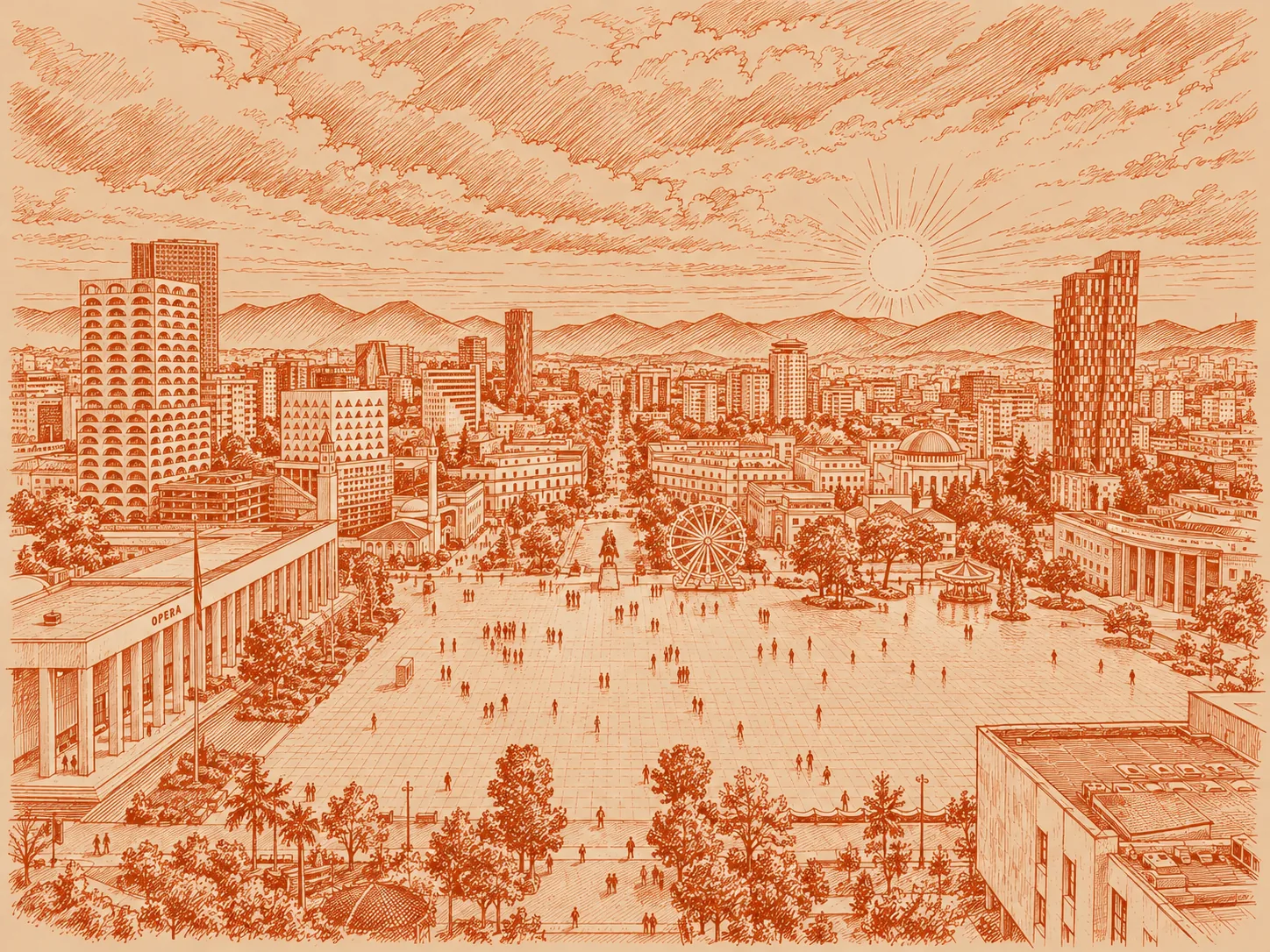 Skanderbeg Square, Tiranë, Albania